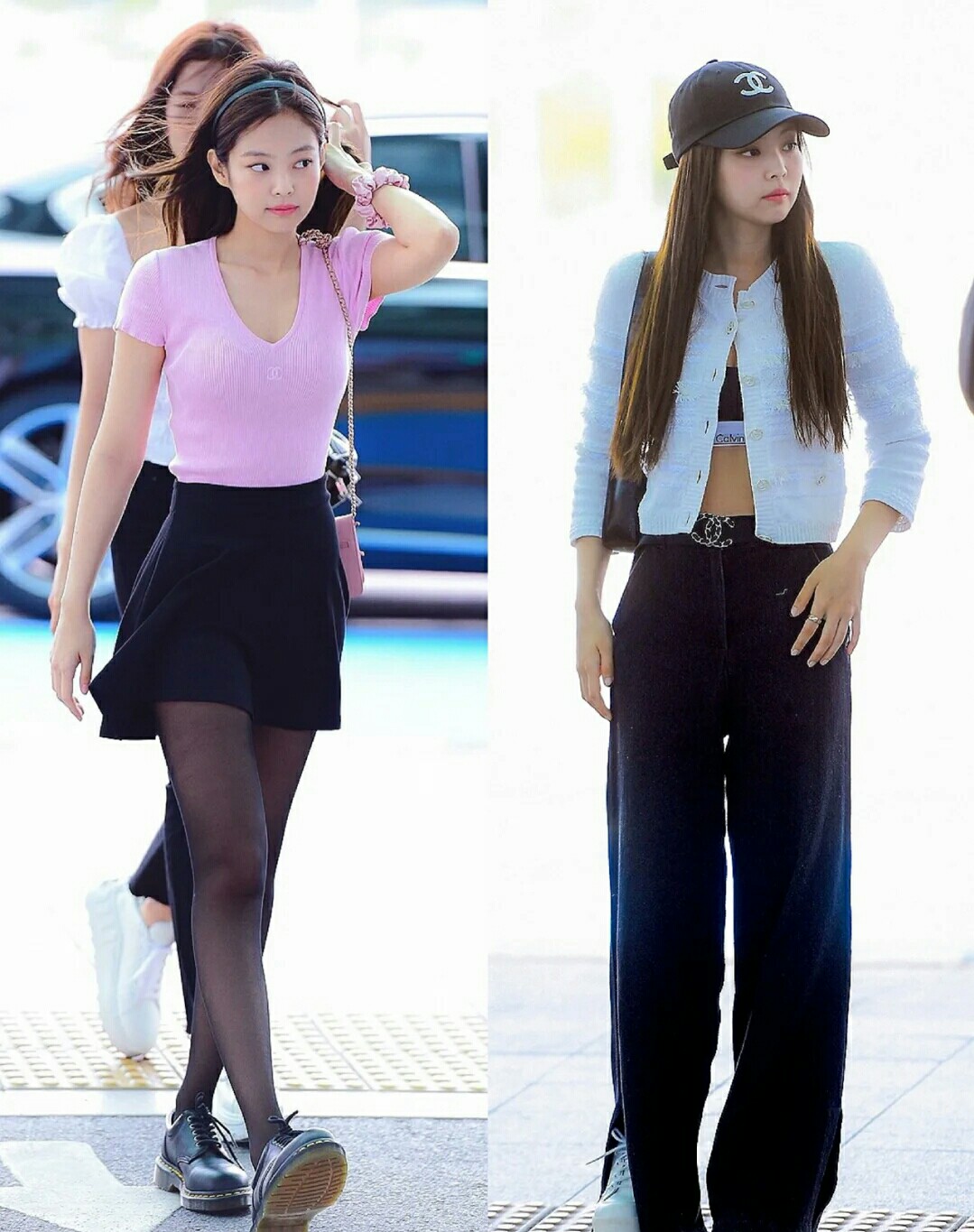 唐艺昕橘红色抹胸裙,唐艺昕粉红吊带裙