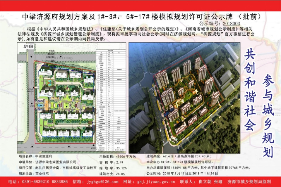 济源楼盘居住的舒适度及容积率排行榜