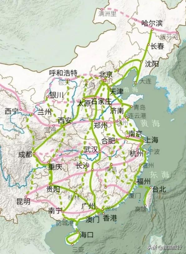 京昆高速北京至成都,京昆高铁经太原到西安线路图