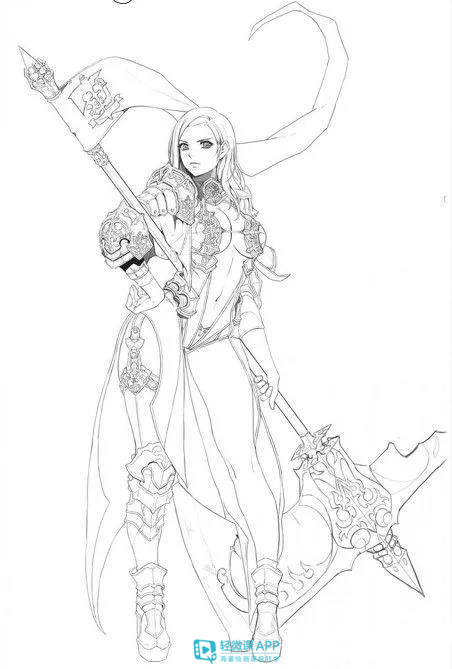 板绘初学者勾线教程,板绘勾线画基本功教学