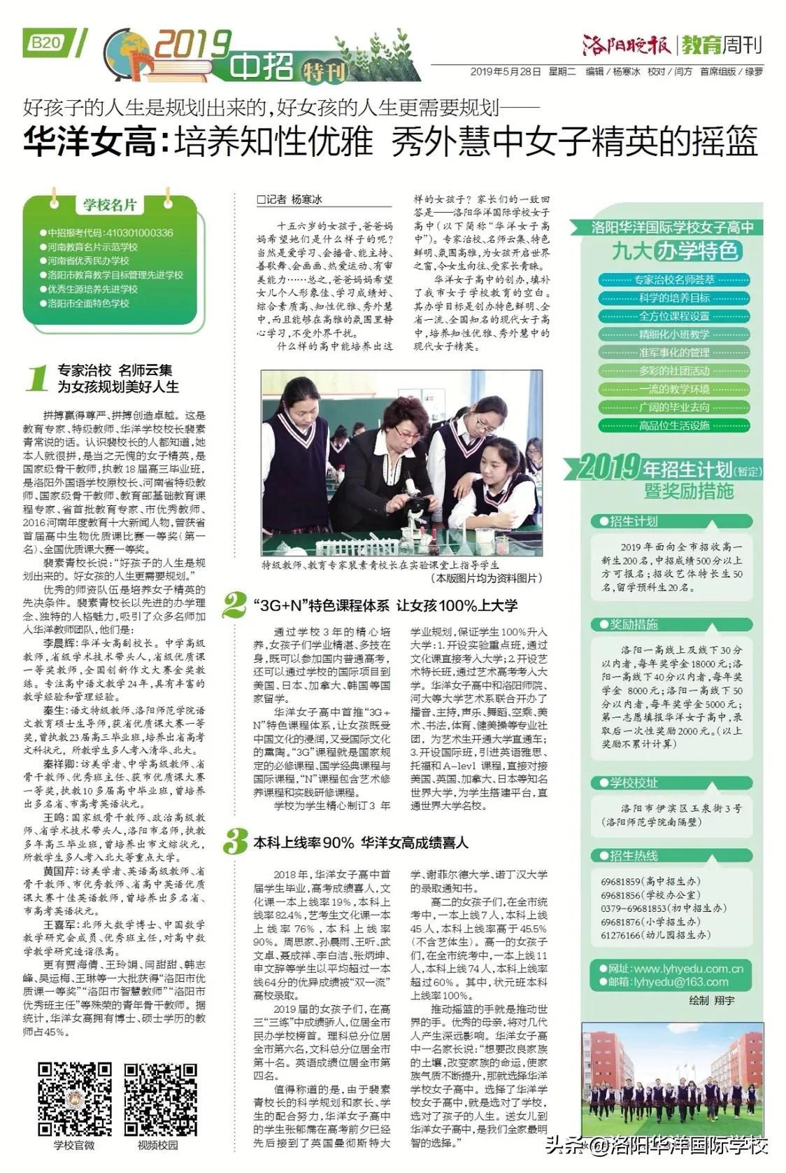 洛阳华洋国际学校全景,洛阳市华洋国际高中