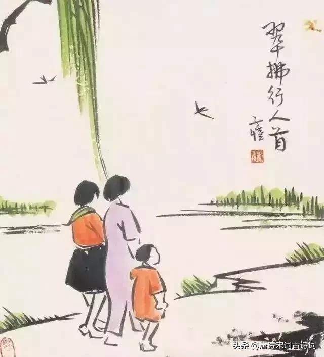 丰子恺春天的画解读,春日的诗配画