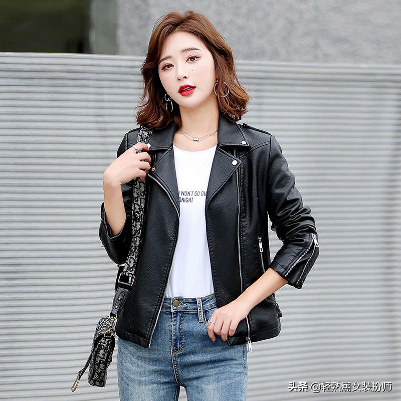 秋冬流行的皮衣外套,搭配简单又帅酷,随便一披,让你魅力挡不住