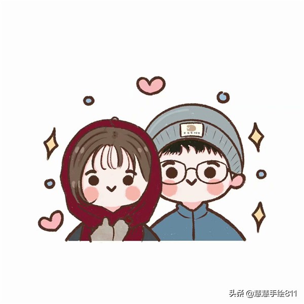 蜡笔娃娃手绘头像可爱,卡通女生头像小清新可爱简单手绘