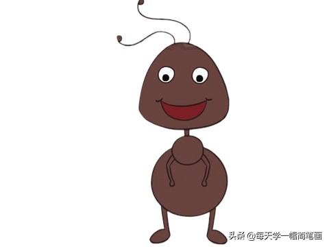 蚂蚁乌鸦鸽子兔子的简笔画,简笔画蚂蚁教程
