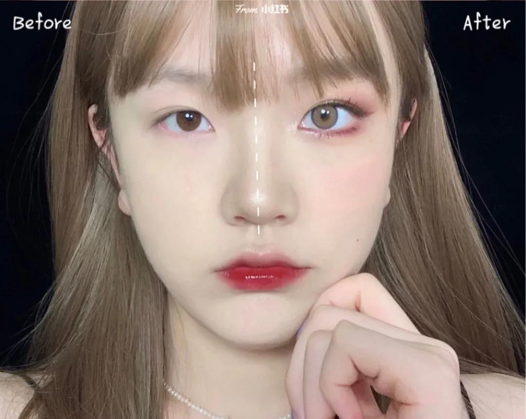 戴美瞳和不戴美瞳区别动漫图,戴黑色美瞳和不戴美瞳有区别吗