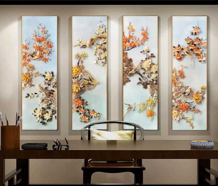 客厅沙发浮雕立体挂画背景墙,现代装饰风格电视背景墙效果图