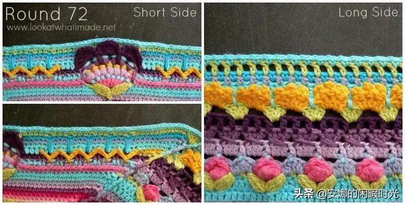 曼陀罗毯子编织教程,苏菲花园曼陀罗毯子钩法高清图解