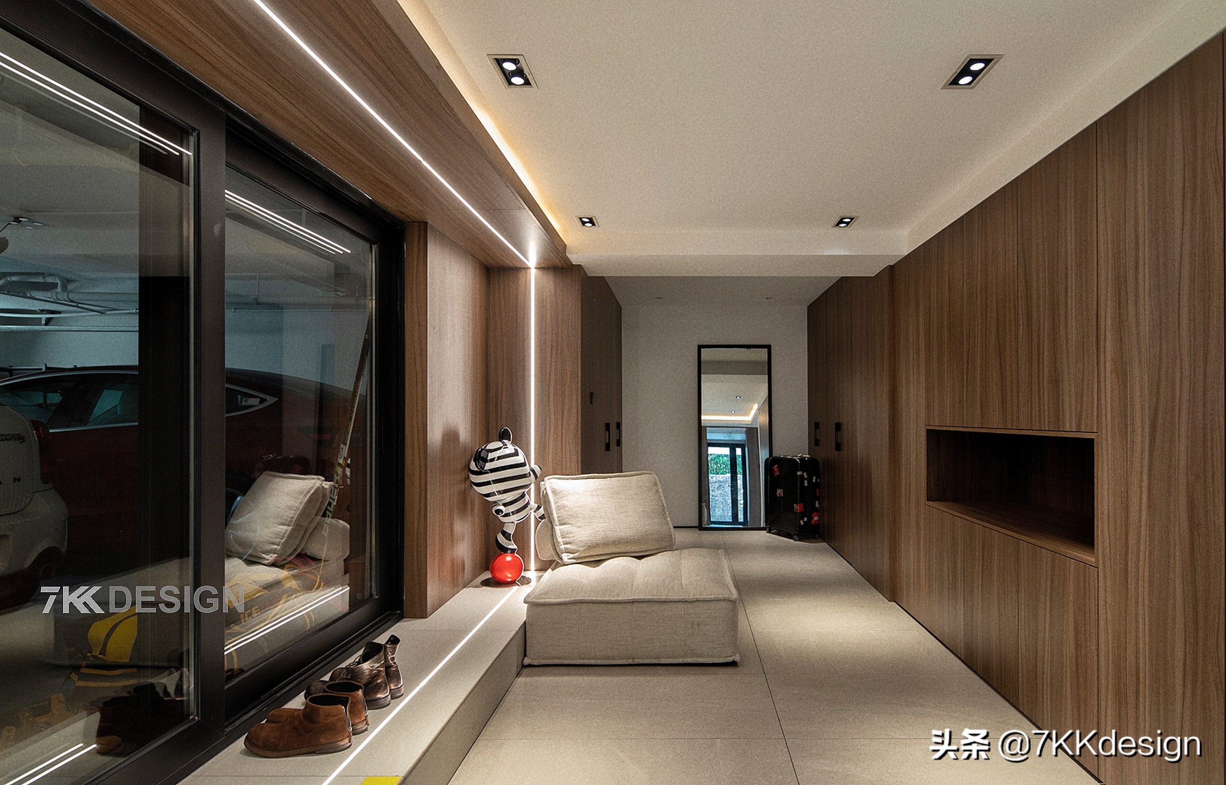 海边联排别墅小院实景现代轻奢,独栋带院子的小别墅年代感