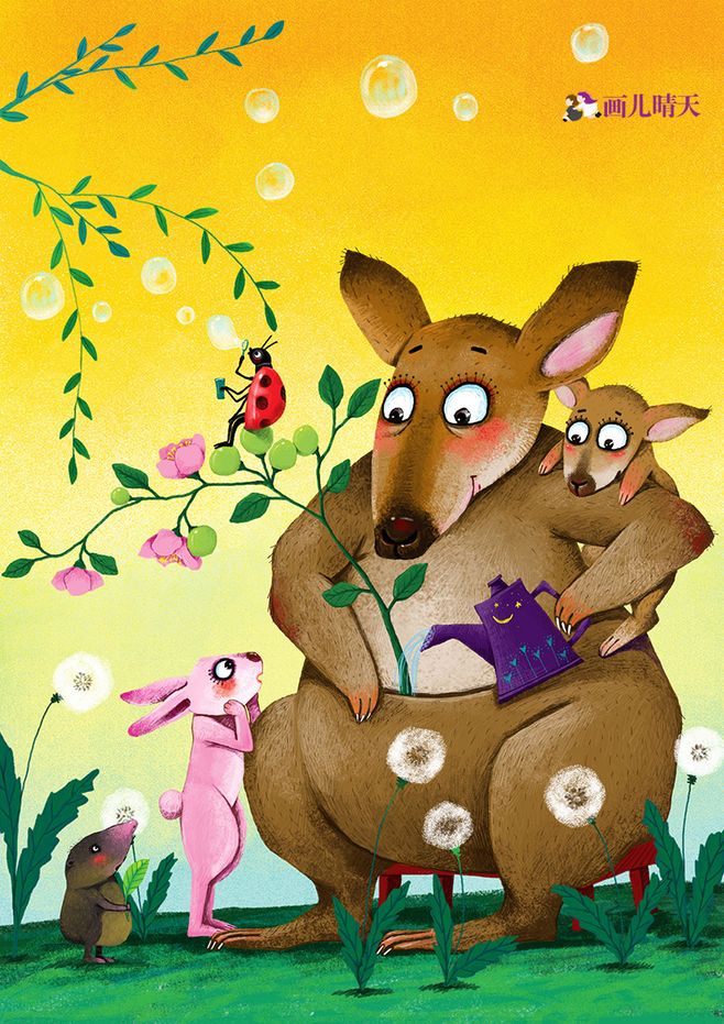 唯美插画壁纸动物,简单又漂亮的动物插画