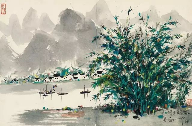 吴冠中江南风光,吴冠中白桦林创意美术