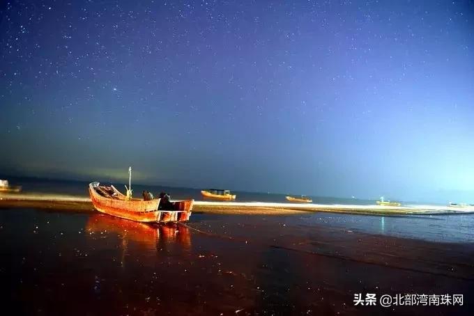 北部湾城市之美——十里金沙铺海岸，平风缓浪是金滩