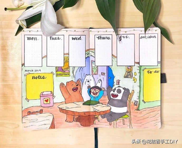 简笔画少女心手帐边框,手帐日记边框简笔画