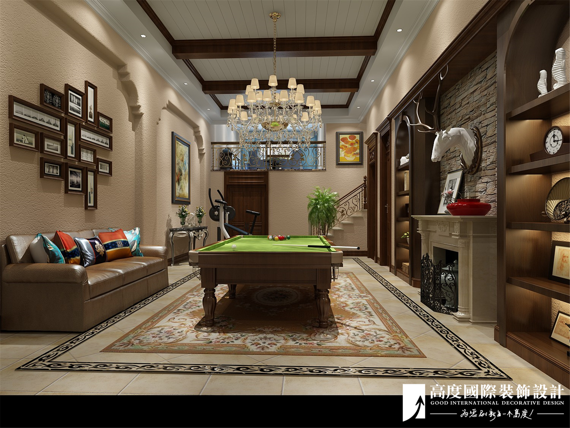 美式西海岸风格装修,蓝色花园美式装修