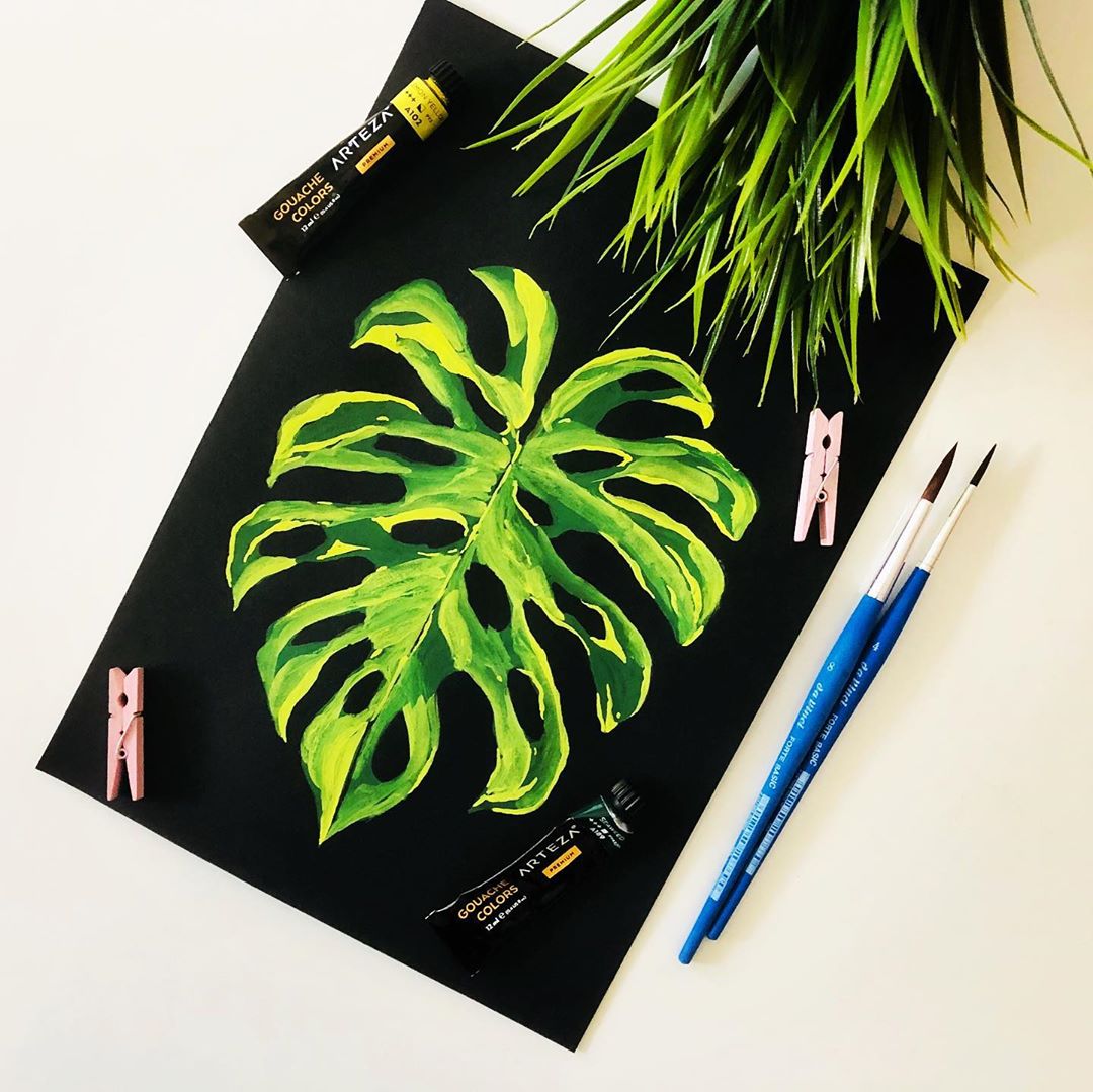 清新水彩手绘花卉插画,高级感的花卉插画