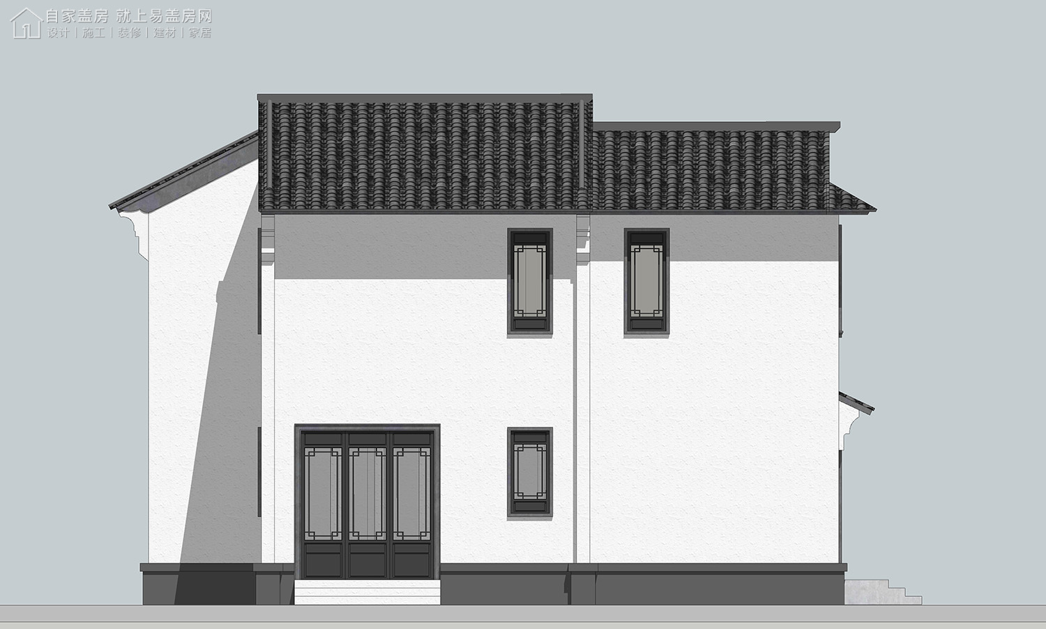 三层新中式别墅全套设计图纸,新中式合院别墅户型图纸