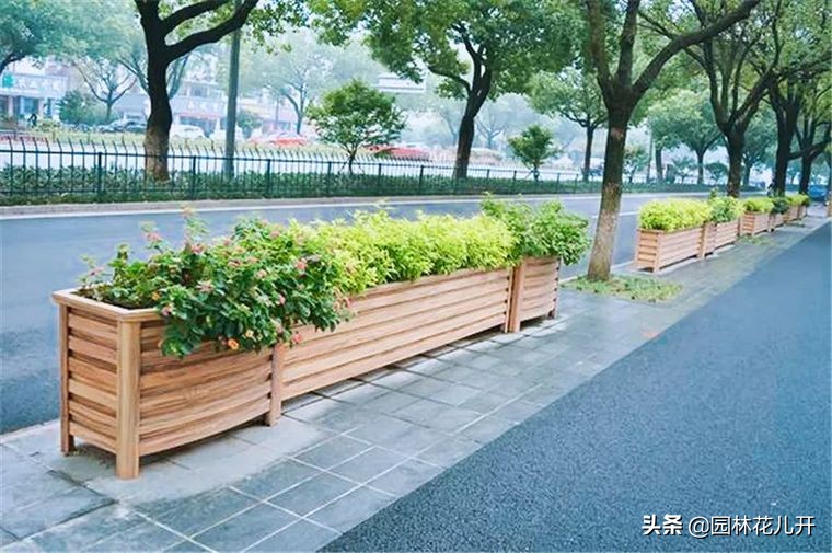 阳台花箱景观设计,景观花架花箱设计