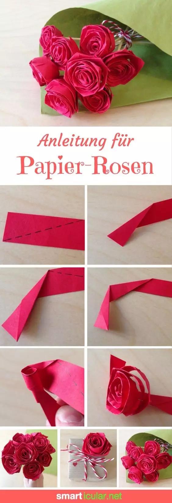 玫瑰花折纸教程简单易学还好看,折纸玫瑰花教程技巧