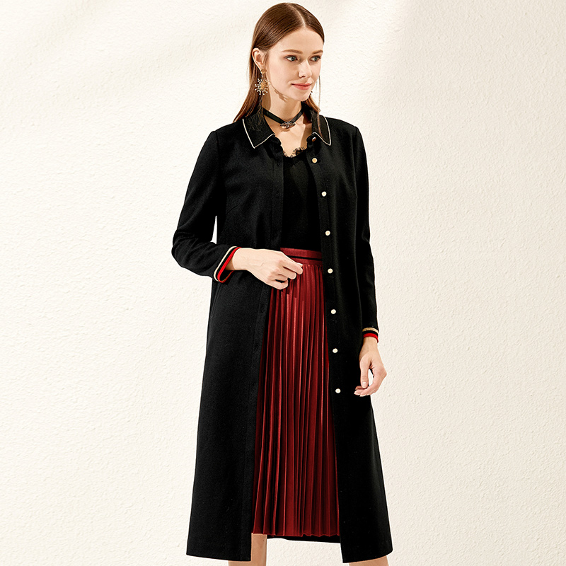 逸阳毛呢大衣外套女装,御寒大衣