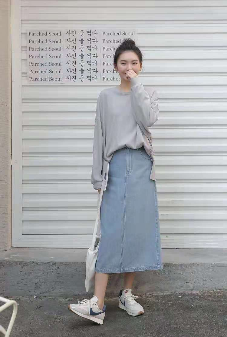 秋冬温柔风裙子穿搭技巧,女生韩系温柔知性风穿搭
