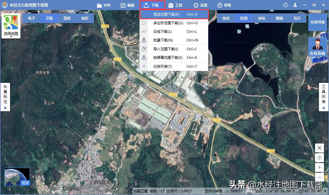 谷歌卫星图的墨卡托在哪里设置,谷歌卫星地图下载怎么打印
