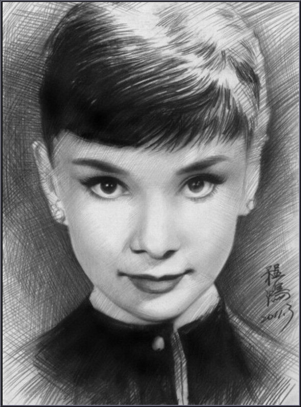 最近很火的素描人物明星,100张素描100位明星