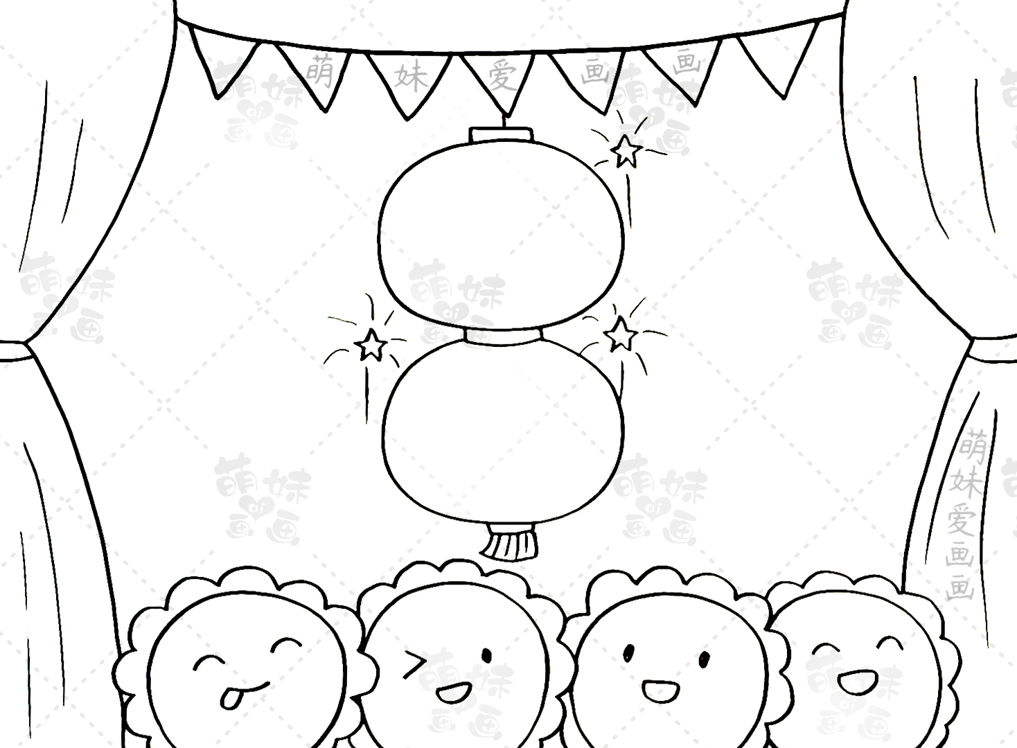 十月一日国庆节手抄报简笔画,幼儿园国庆节的手抄报简笔画