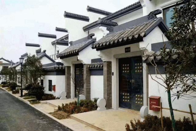 中式院落别墅,别墅庭院溪流景观