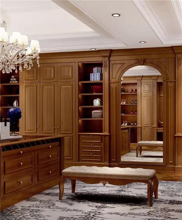 衣帽间原木定制,雨杉实木