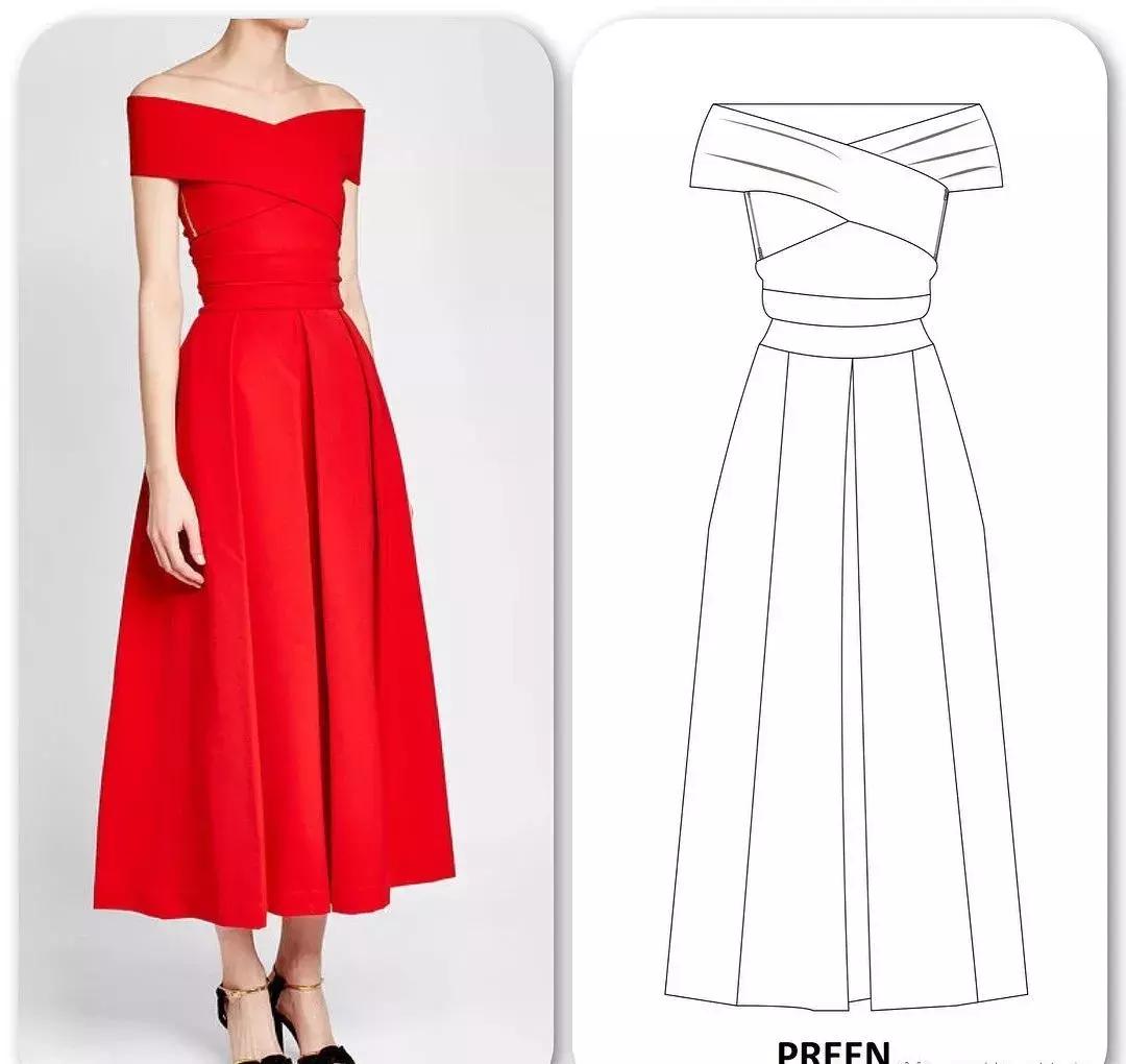 大摆长袖连衣裙30到40岁,四十岁红色高档新款有领连衣裙