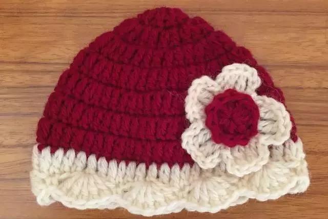 给宝宝钩帽子新年大红色,给宝宝钩太阳帽子