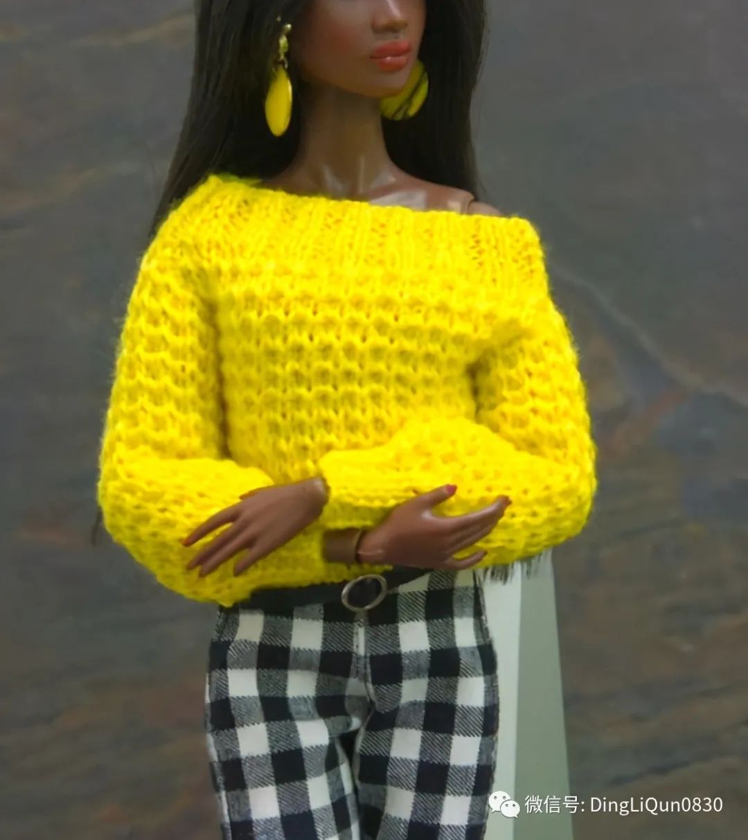 毛线编织芭比娃娃连衣裙图解,手工编织娃娃裙