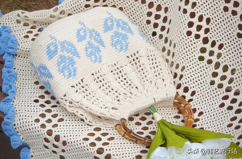 基础款钩针作品,漂亮的钩针配色花样太美建议珍藏