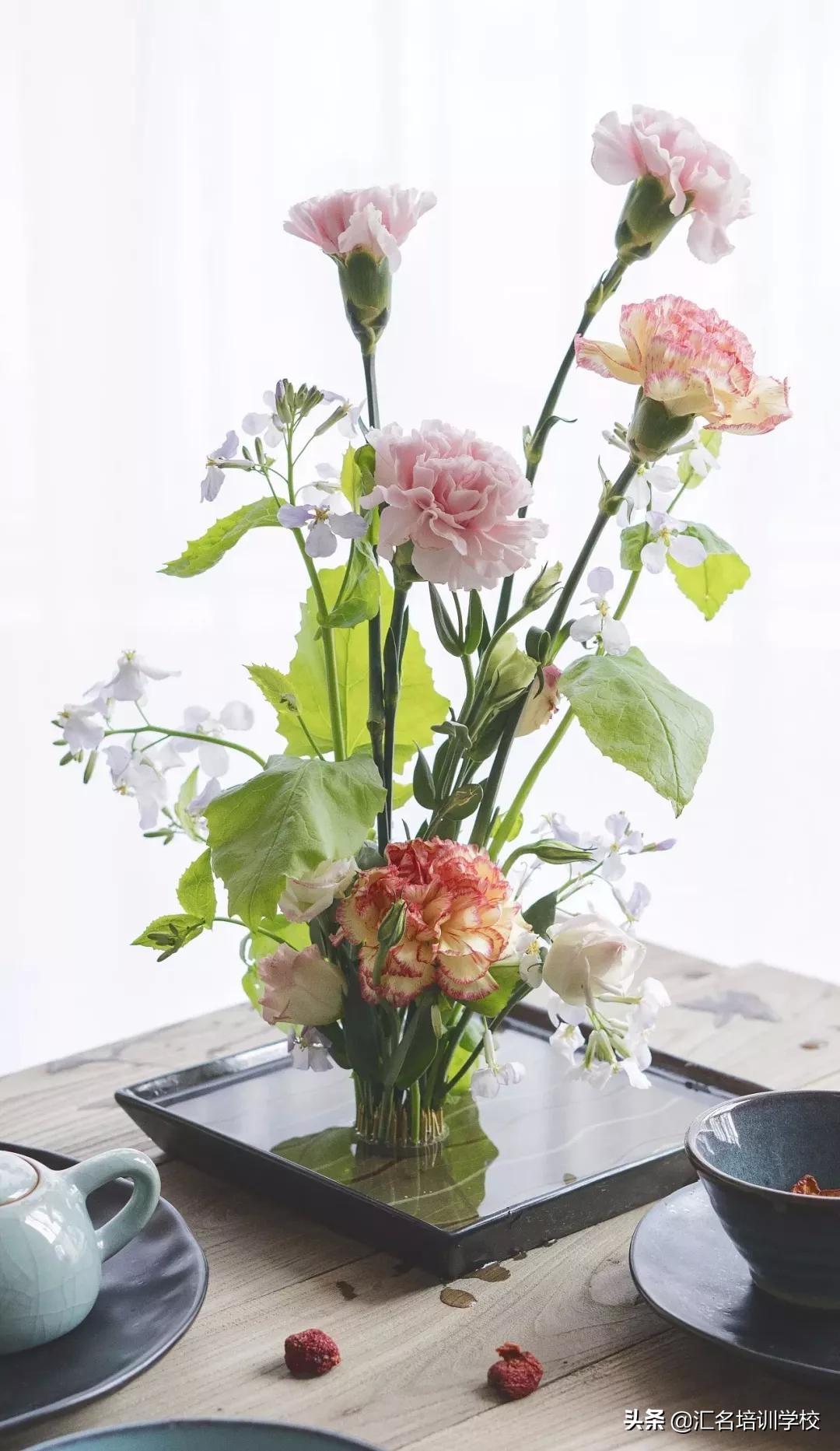 花艺十六种手法,流行花艺简单教学