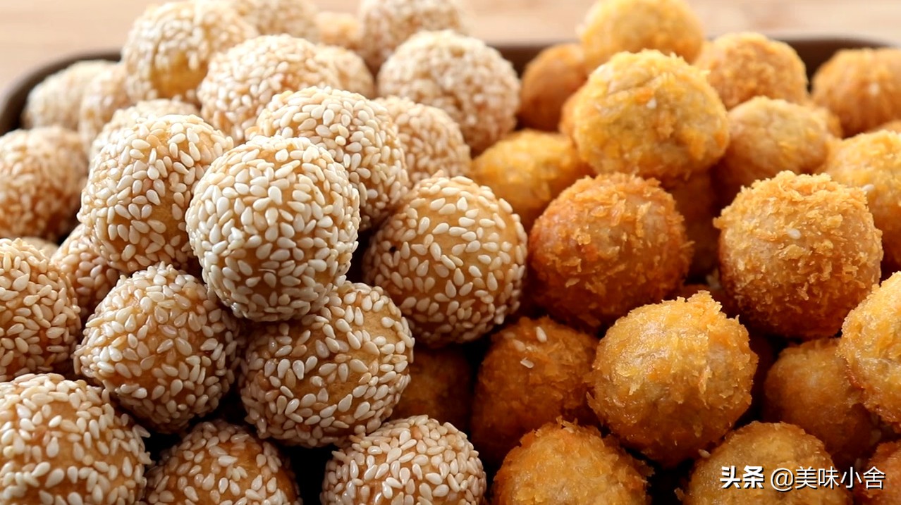 香甜酥脆的红薯丸子孩子超爱吃,家庭版红薯丸子没有糯米粉怎么做