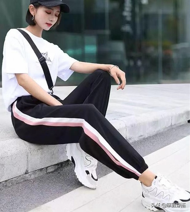 卷裤脚日系哈伦裤,小腿外翻适合哈伦裤与直筒裤
