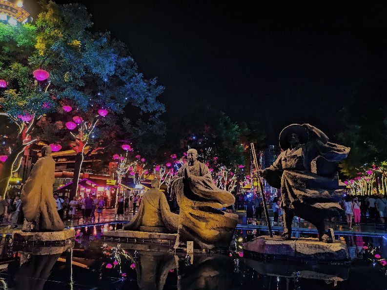 大唐不夜城夜景手机拍摄,大唐不夜城手机能拍出什么效果