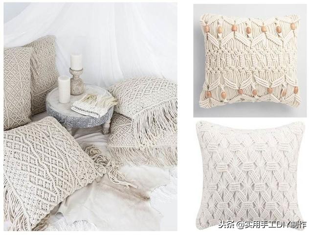 手工纯白棉绳编绳挂件,手工编绳合集名称