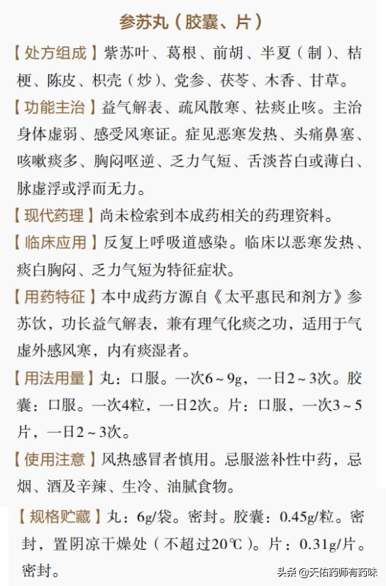 治疗风寒的感冒的中成药有哪些,用于虚人感冒的中成药有哪些