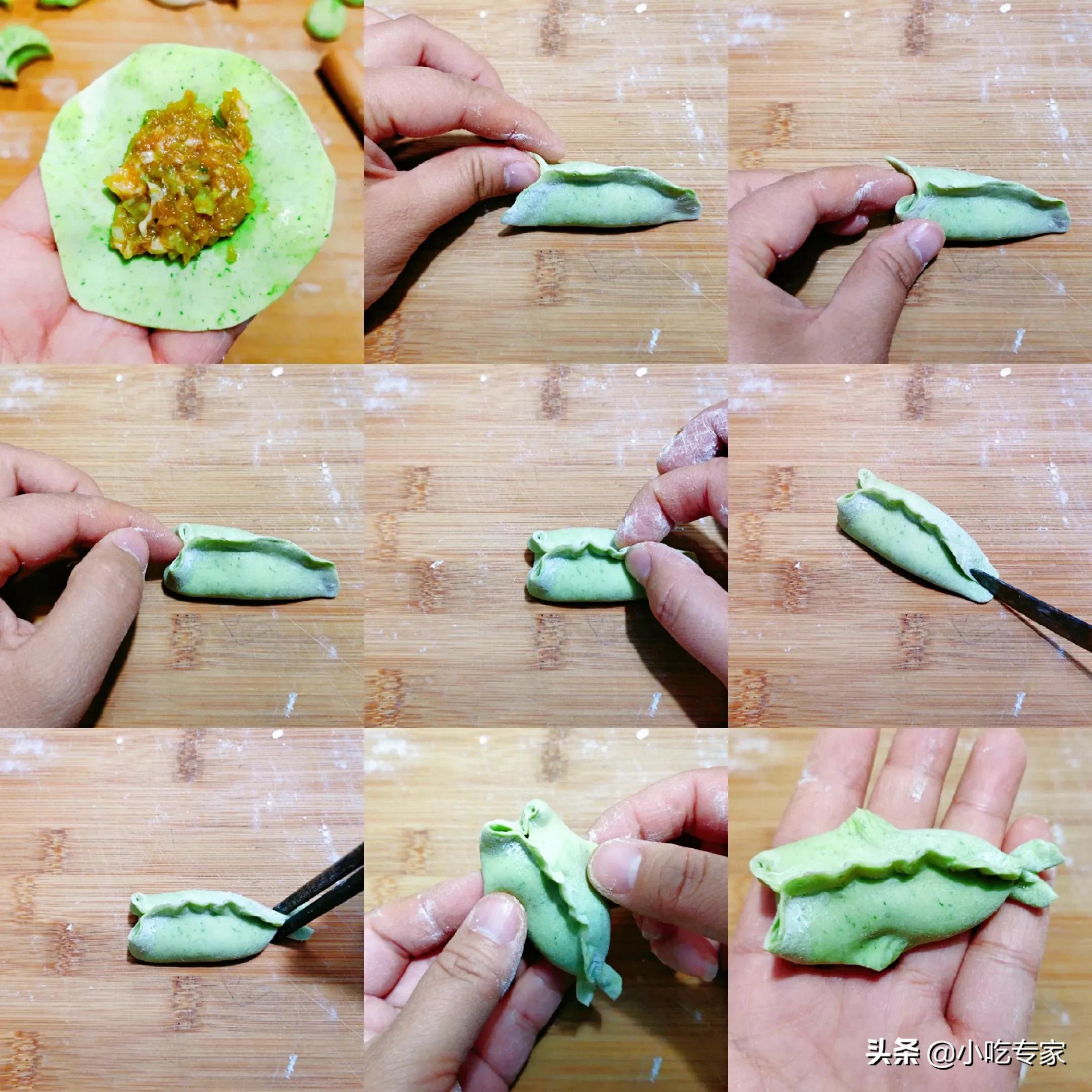 饺子怎么包馅多又好看,韭菜肉馅饺子包法
