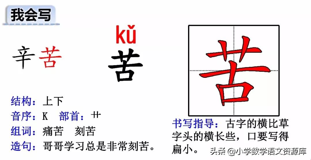 二年级上册生字部首组词造句表格,二年级上册生字偏旁部首造句