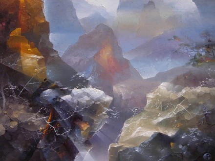 顶级的午后阳光风景油画,央美油画表现风格风景作品欣赏