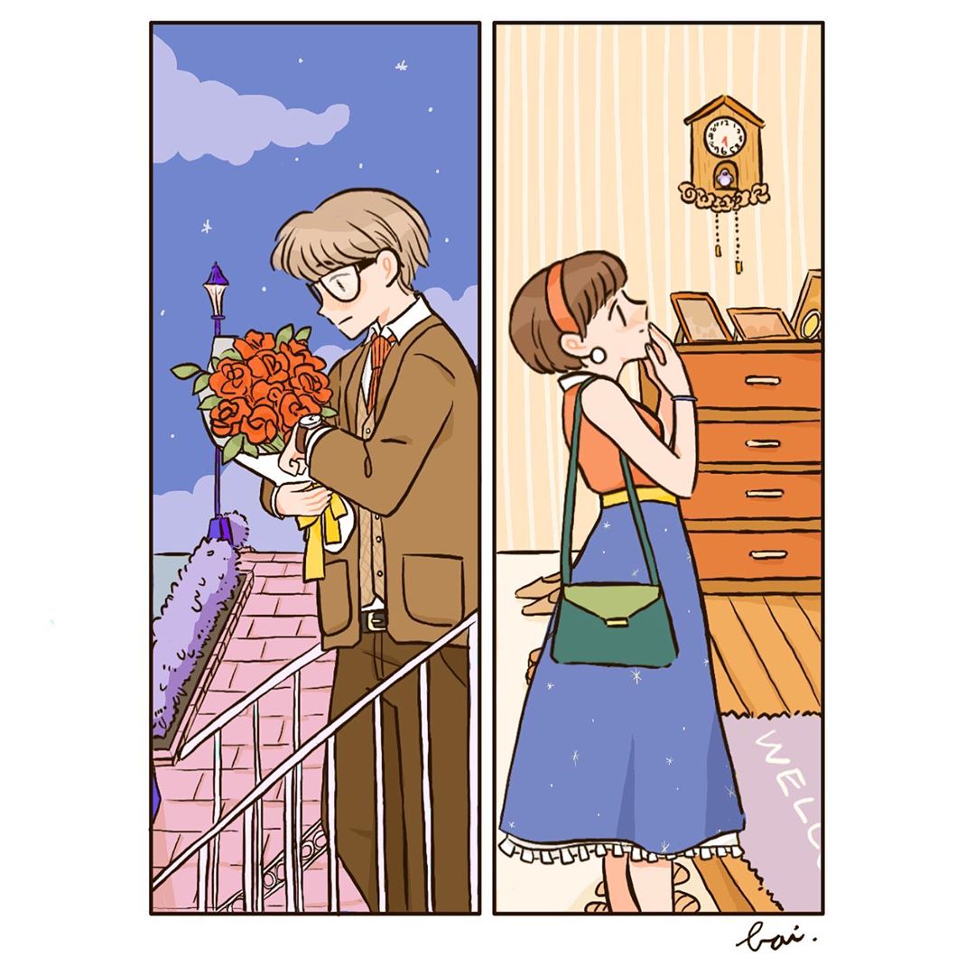 最温馨的情侣小漫画,温馨情侣漫画