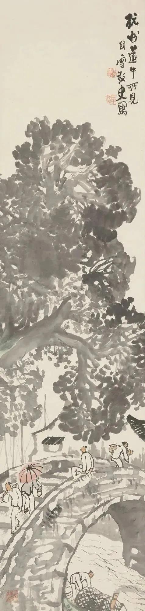 傅抱石和桥本关雪,桥本关雪这画值多少钱