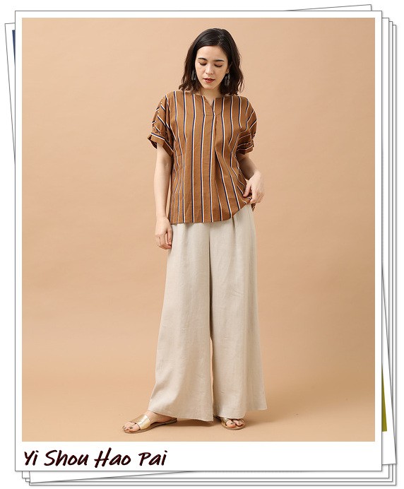 春夏米色裤子最佳搭配上衣,夏季米色裤子与上衣搭配图