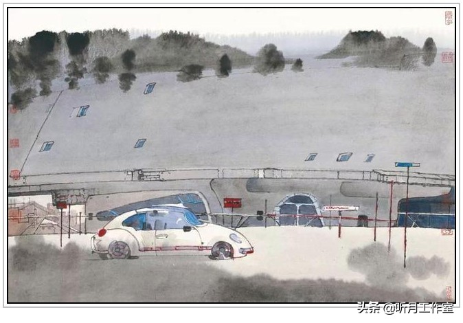 卢禹舜中国画欣赏,卢禹舜先生山水画创作