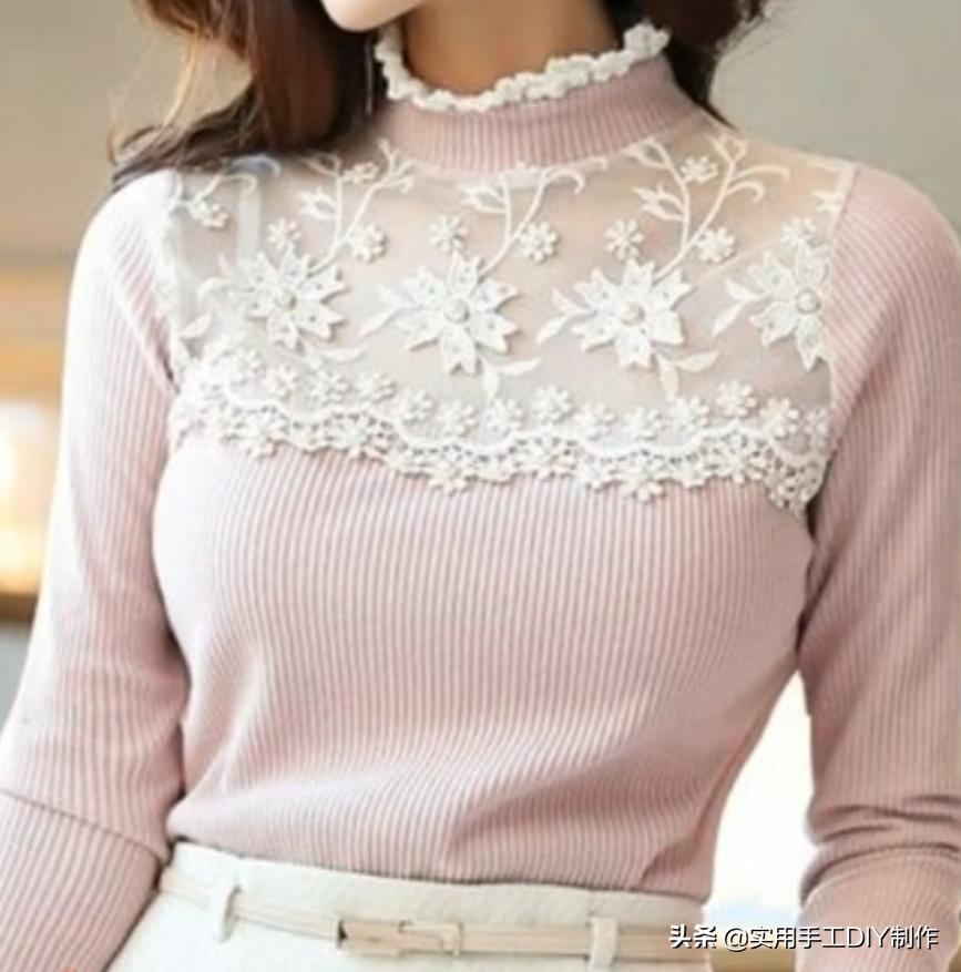 衬衫蕾丝上衣女设计感,新款设计感小众女装长袖蕾丝衬衫