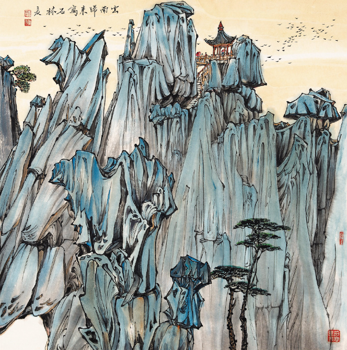 青年艺术家张荣国山水画作品欣赏,张三友的画价格