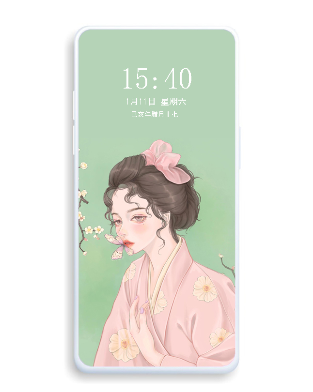 好看的女生壁纸插画图,插画小清新女生壁纸