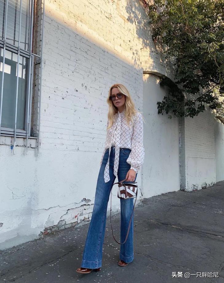 小个子微喇裤显瘦显高,微喇裤秋冬显瘦穿搭